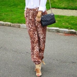 New York & Co Eva Mendez Leopard Jogger Pants